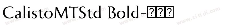 CalistoMTStd Bold字体转换